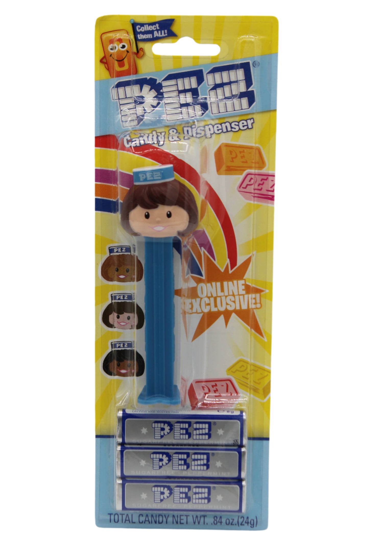 Peppermint Pez Presenter Girl Pez, Light Skin, Exclusive 2025 Pez, Loose or Mint on Card!