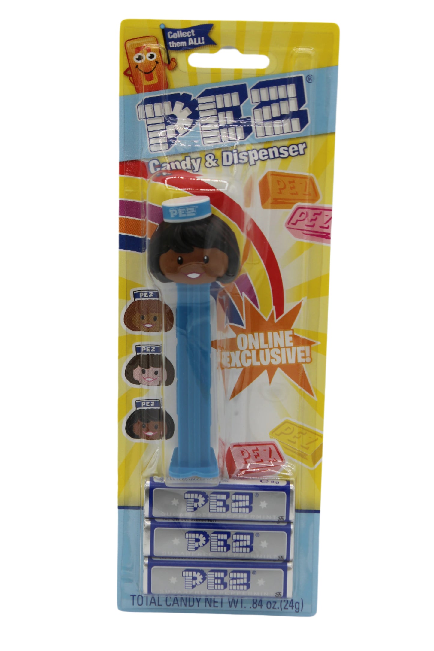 Peppermint Pez Presenter Girl Pez, Dark Skin, Exclusive 2025 Pez, Loose or Mint on Card!