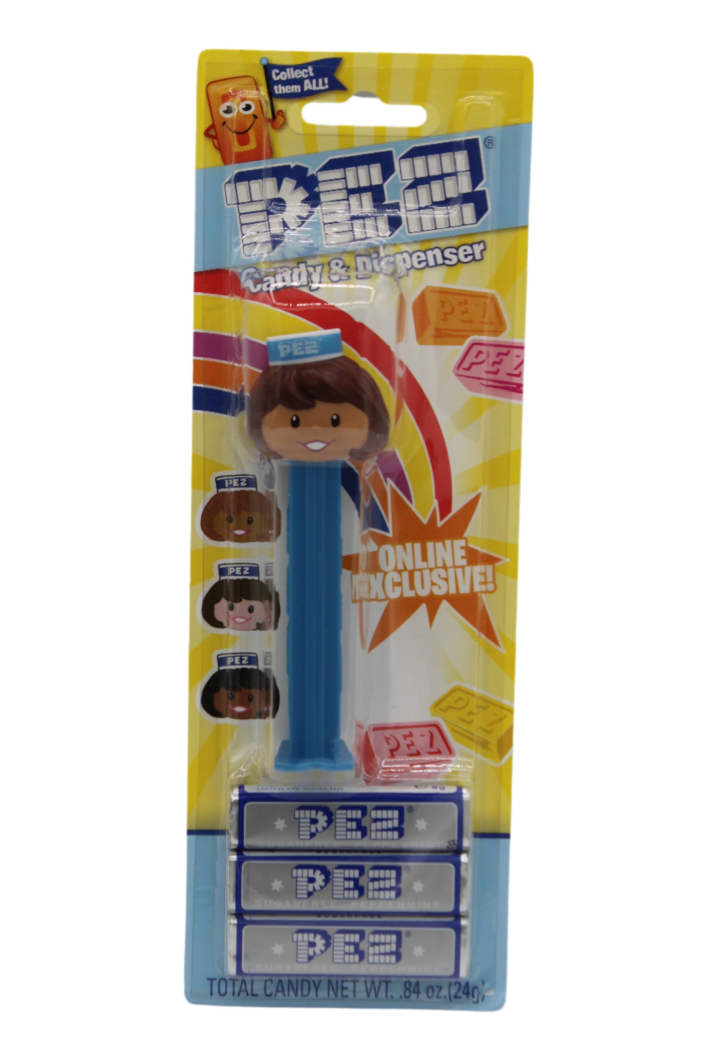 Peppermint Pez Presenter Girl Pez, Medium Skin, Exclusive 2025 Pez, Loose or Mint on Card!