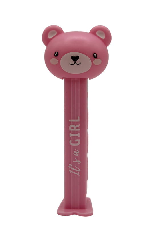 NEW! 2025 It's A Girl Pink Bear Pez, Loose Or Mint on Card