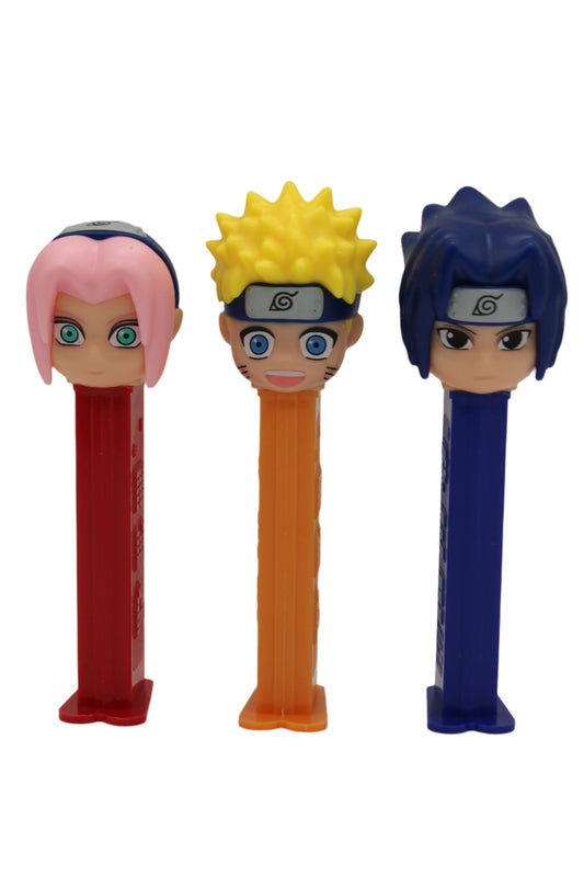 NEW! 2025 Naruto Pez, Naruto, Sasuke, Sakura, Set of 3! Loose or Mint in Bag!