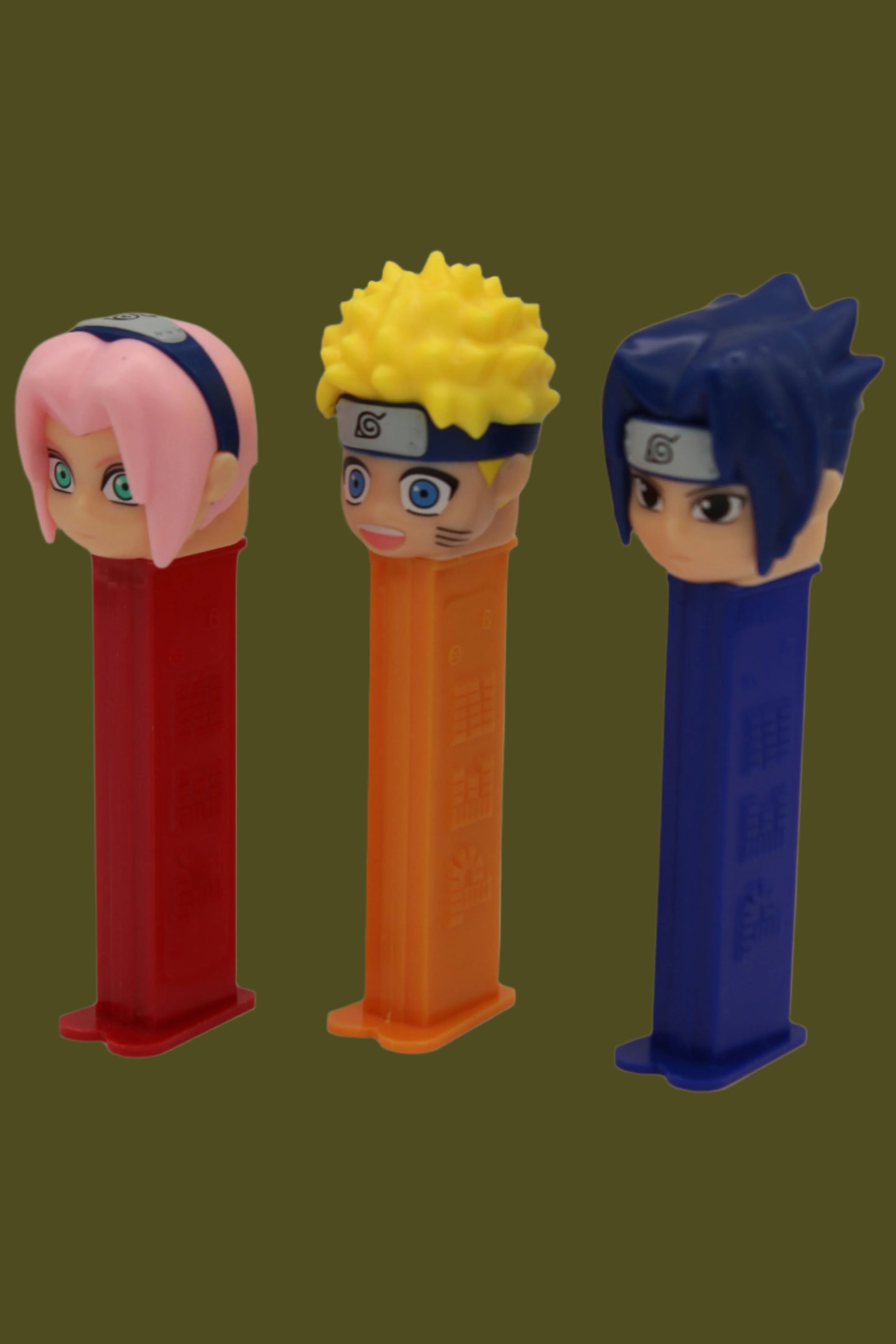 NEW! 2025 Naruto Pez, Naruto, Sasuke, Sakura, Set of 3! Loose or Mint in Bag!