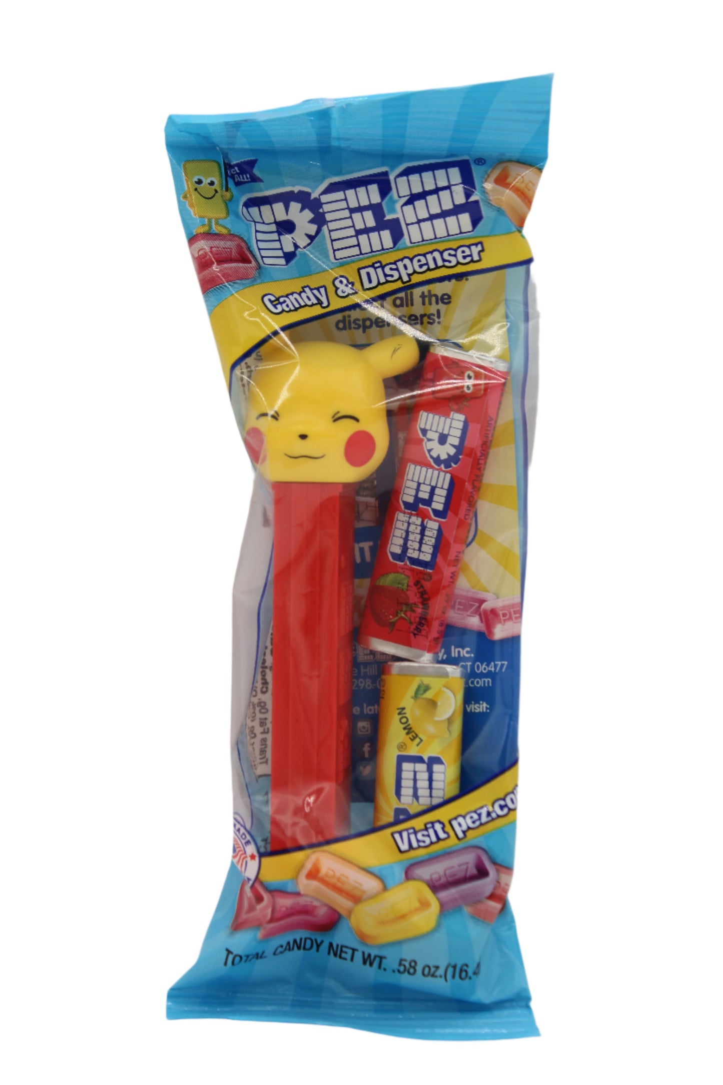 NEW! 2025 Pikachu Pez, Pikachu Happy, Loose or Mint in Bag!