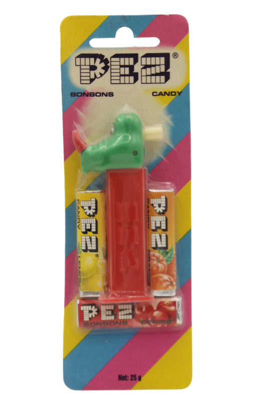 Merry Music Makers Pez, Rhino, on Halo Striped Card, European, Mint on Card
