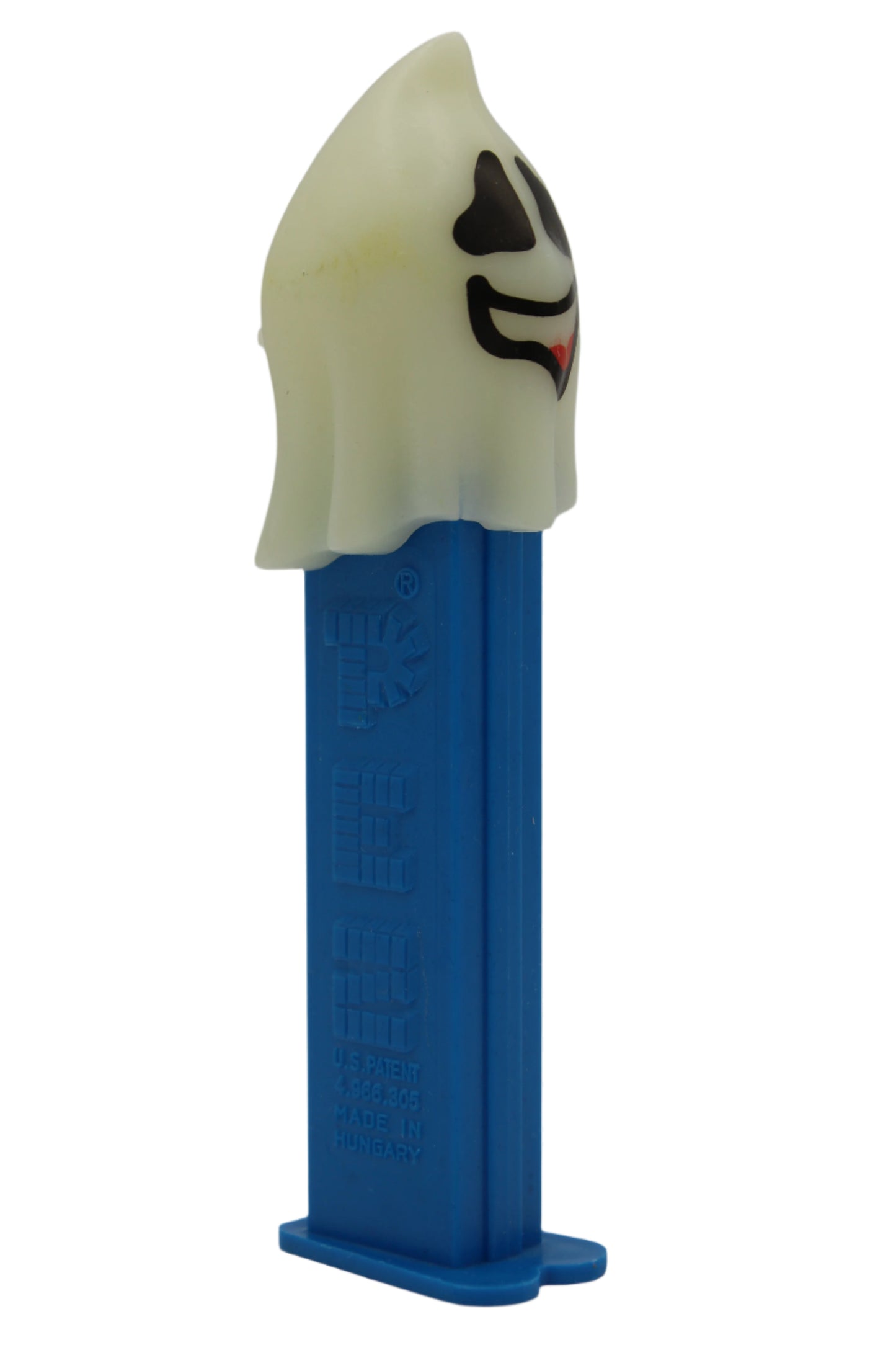 Ghost Pez on Blue Stem, Naughty Neil, GLOWS IN THE DARK, Hungary, Loose