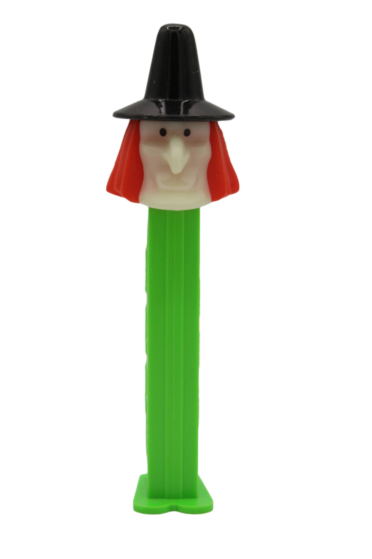 Rare! Glow in the Dark Witch Pez on Green Stem, Slovenia, 2003, LOOSE Rare!