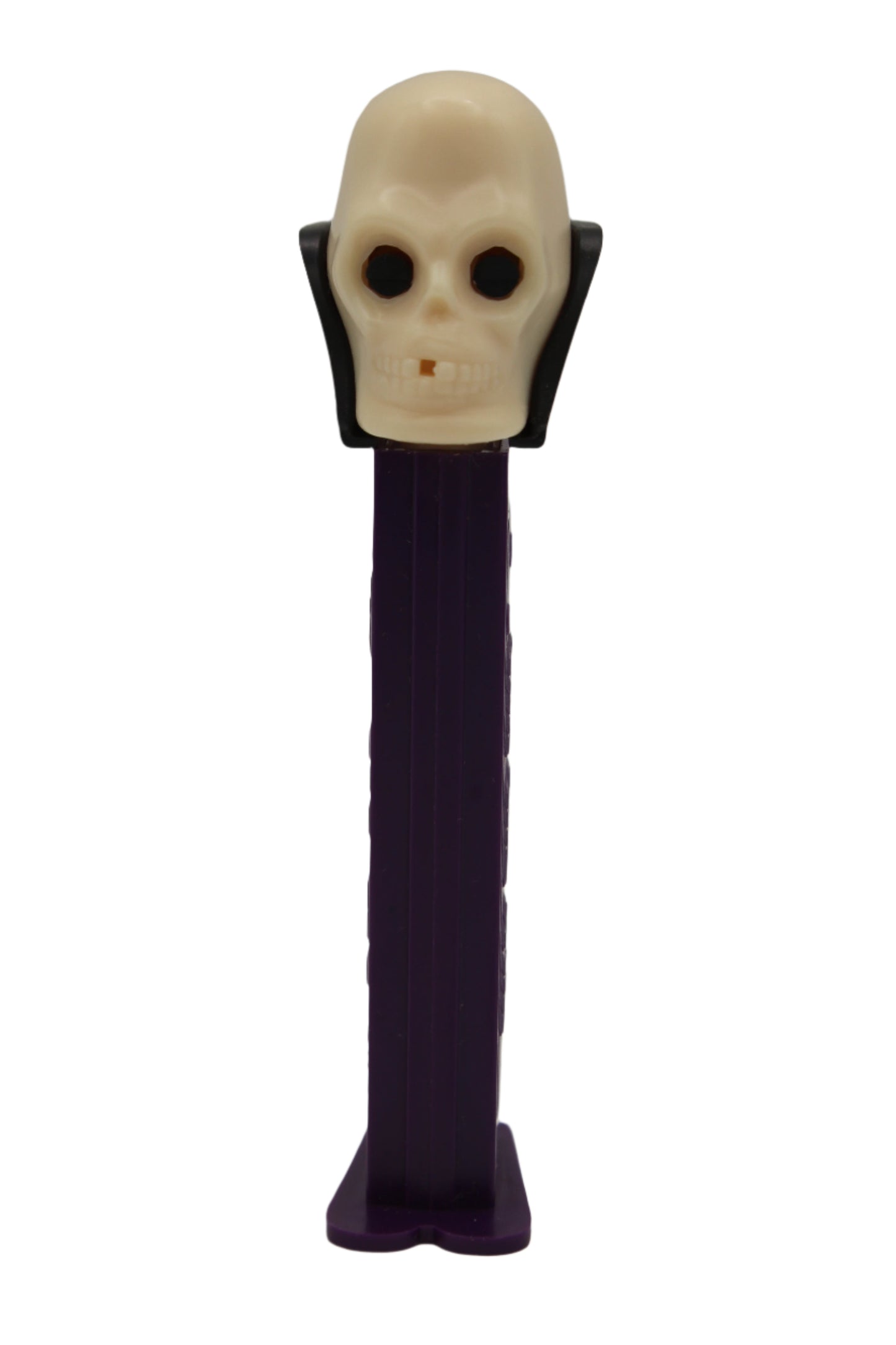 Dr Skull Pez, Skull B, Vampire Pez on Purple Stem, Slovenia, Loose