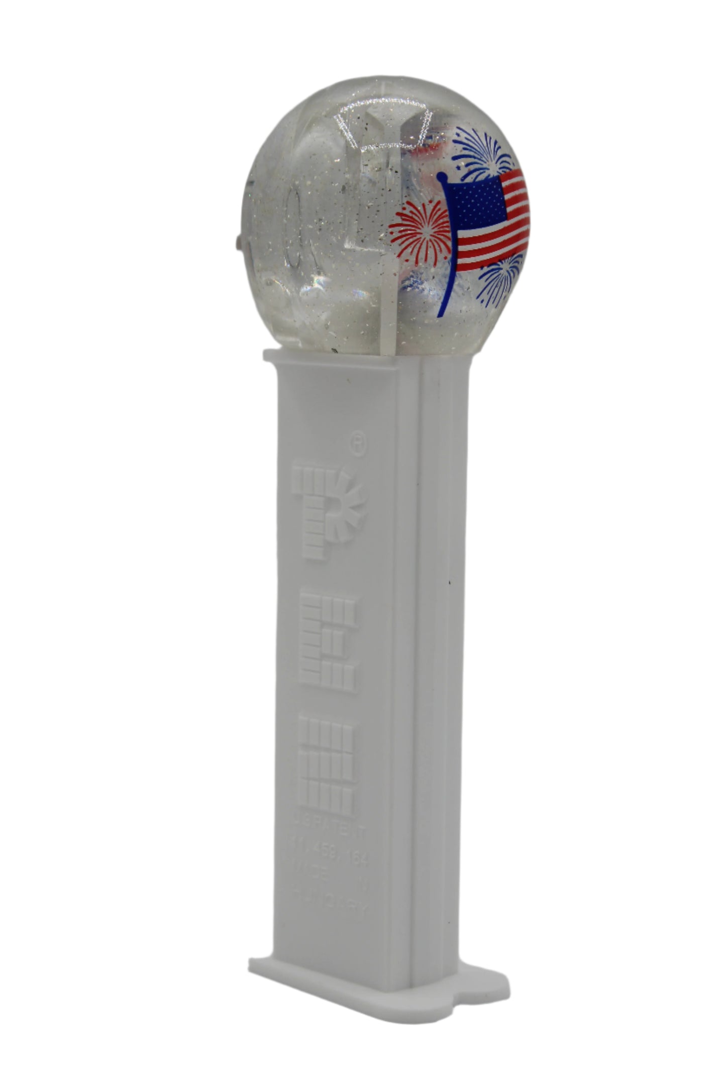 USA Flag Crystal Pez, NEW WHITE STEM, Limited Edition 2025 Pez, Loose or Mint on Card!