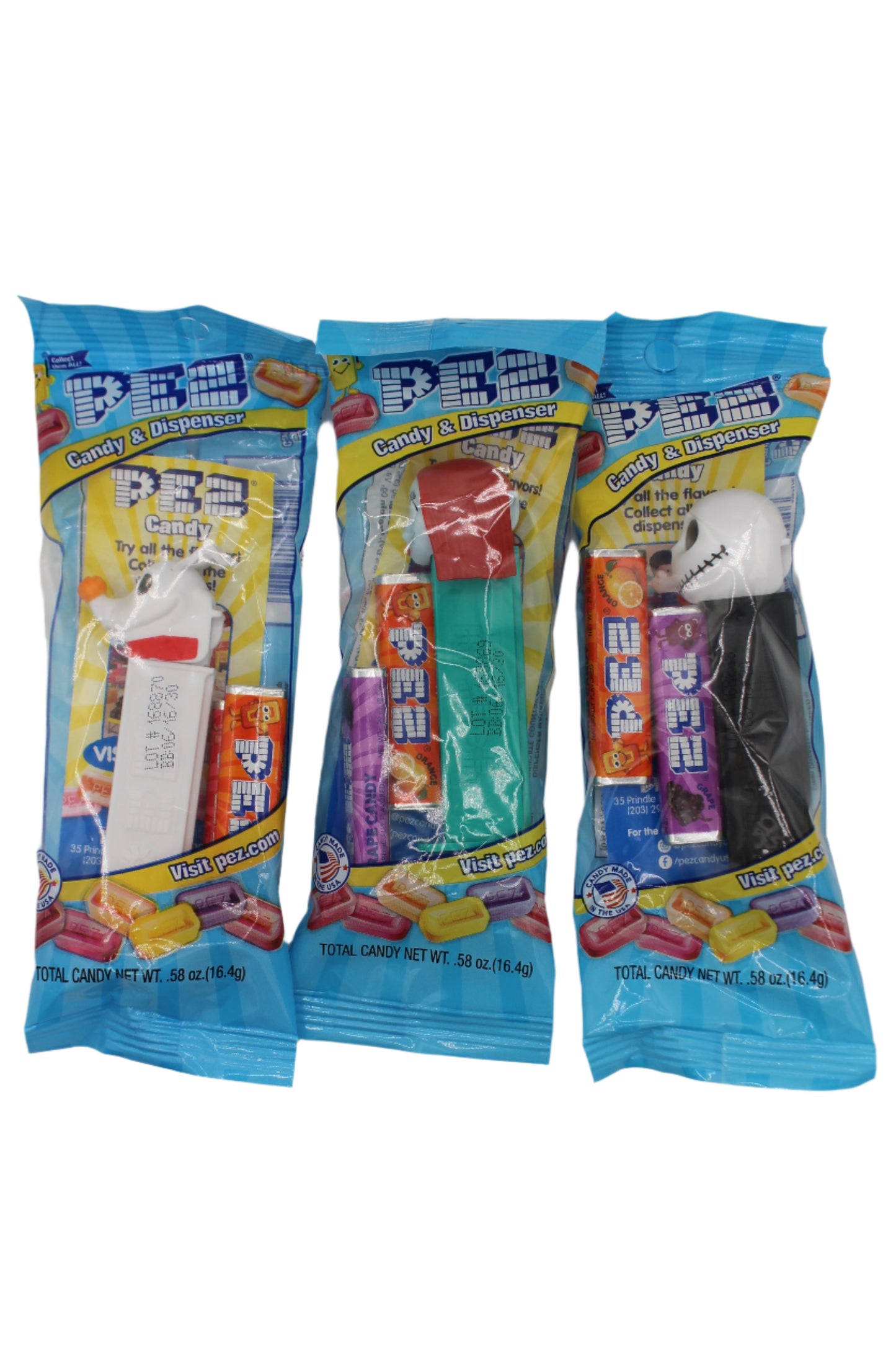 NEW! 2025 Nightmare Before Christmas Pez, Jack, Sally & Zero, Set of 3! Loose or Mint in Bag!