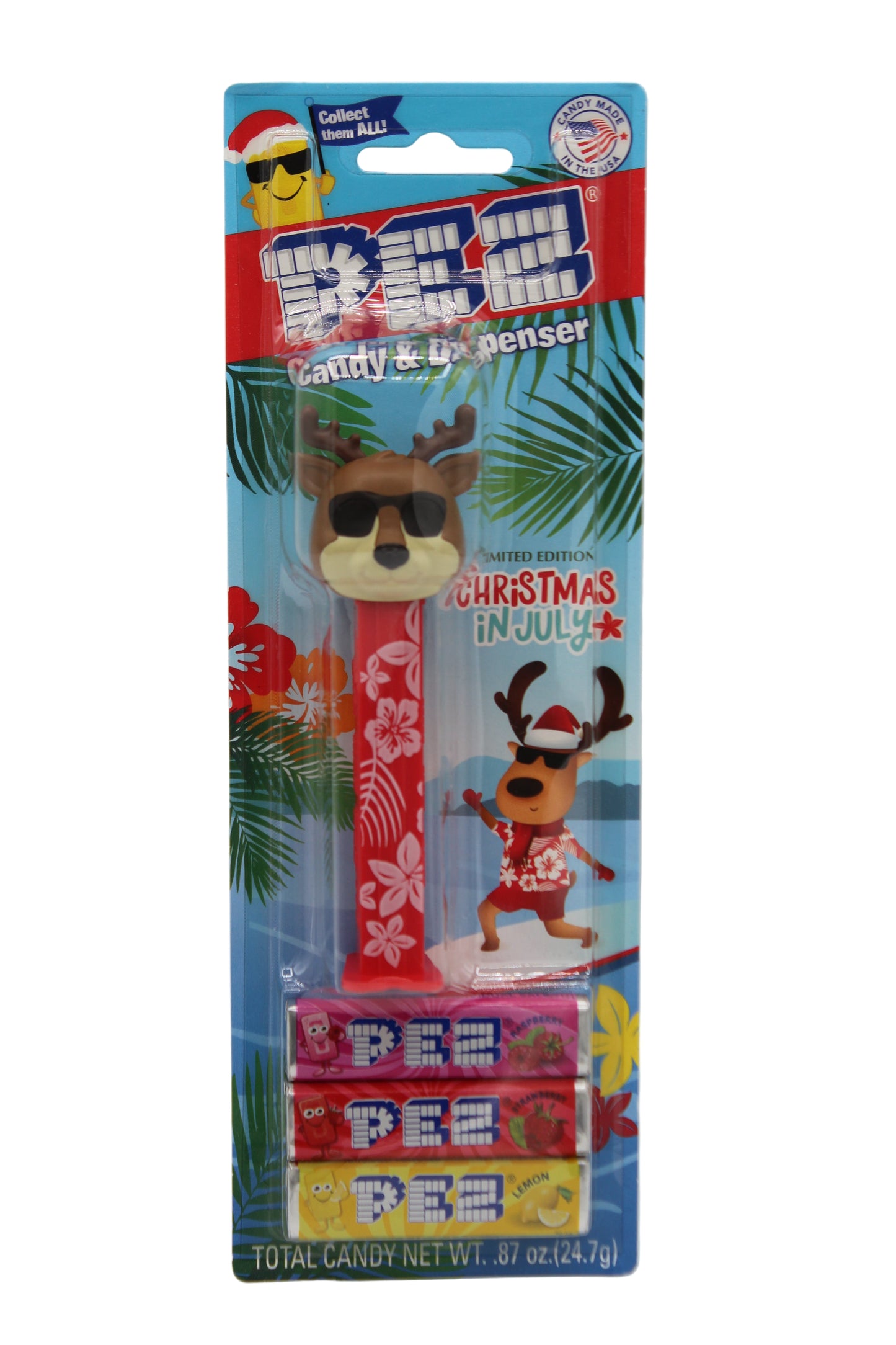 Christmas in July Pez, Reindeer Pez, Limited Edition 2025 Pez Mint on Card! SOLD OUT
