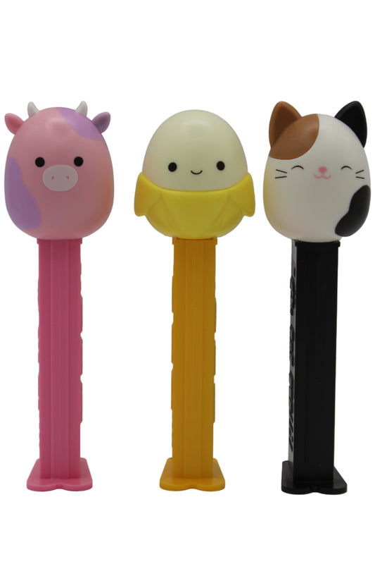 NEW! 2025 Squishmallow Brand Pez, Set of 3, Junie, Patty and Cam! Loose or Mint in Bag!