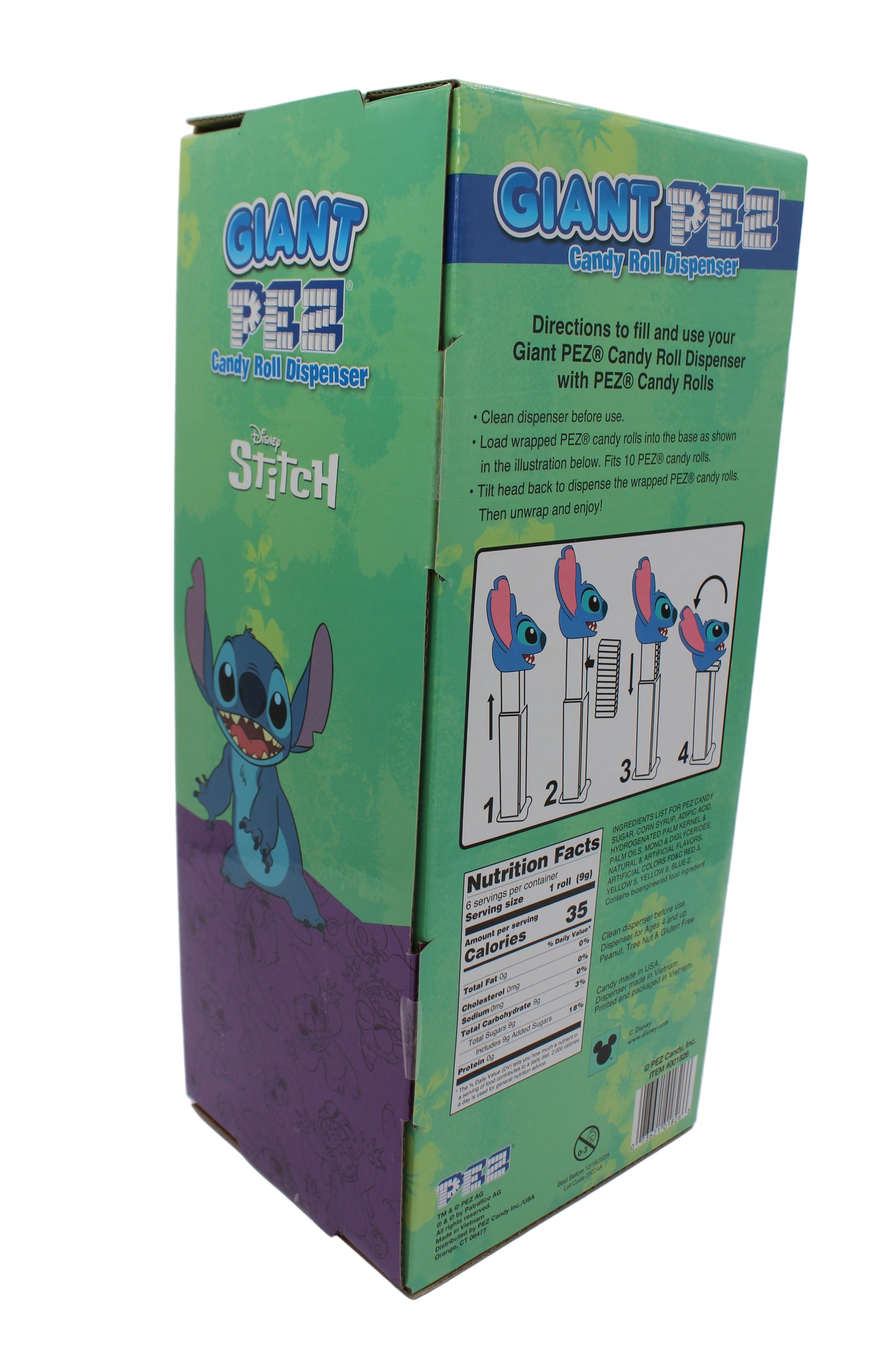 New! 2025 Disney Giant Stitch Candy Roll Dispenser, MINT IN BOX
