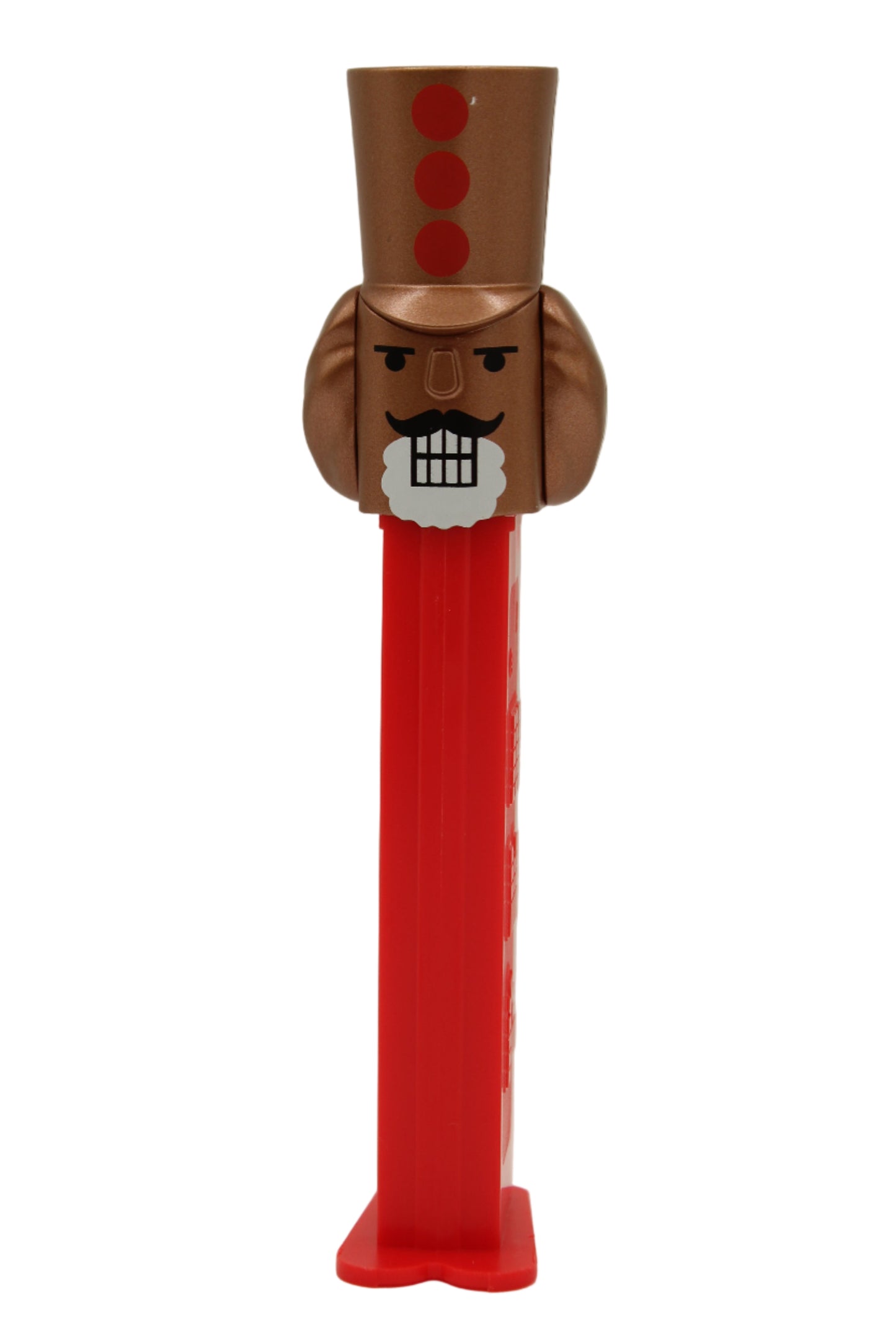 NEW! 2025 BRONZED Nutcracker Pez, Red Stem, Loose or Mint on Card