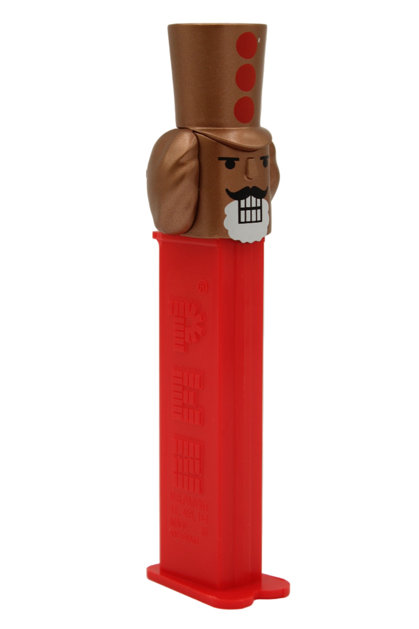 NEW! 2025 BRONZED Nutcracker Pez, Red Stem, Loose or Mint on Card