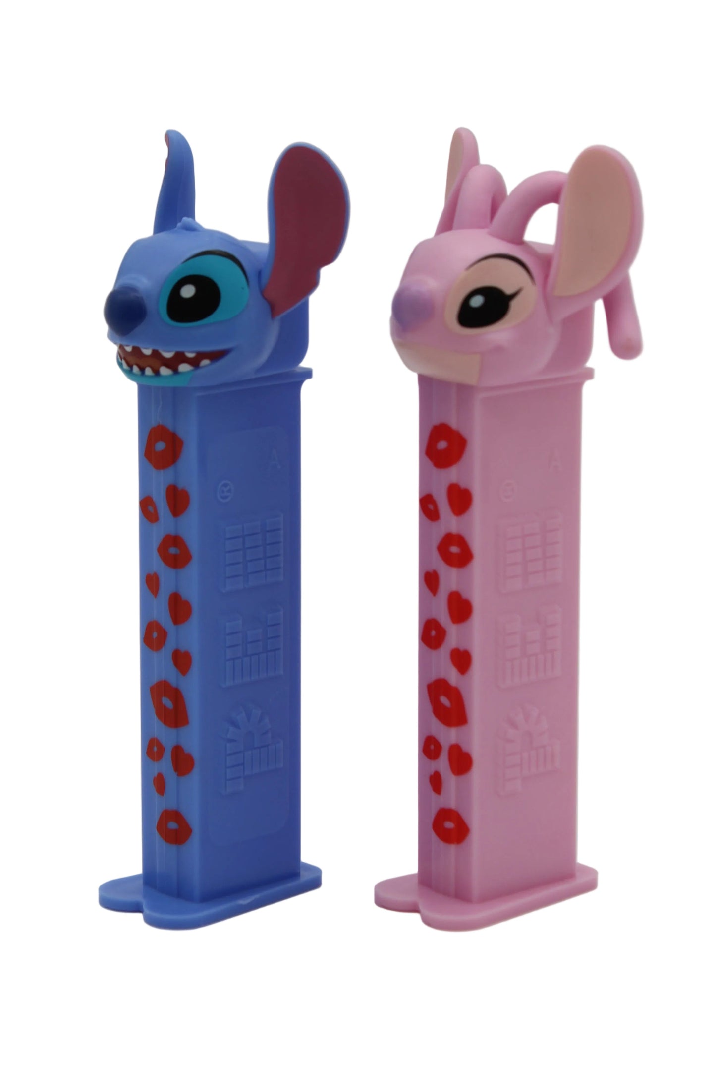 Valentine Stitch and Angel Pez with Hearts and Kisses, Disney Limited Edition!  Loose or Mint on Card!
