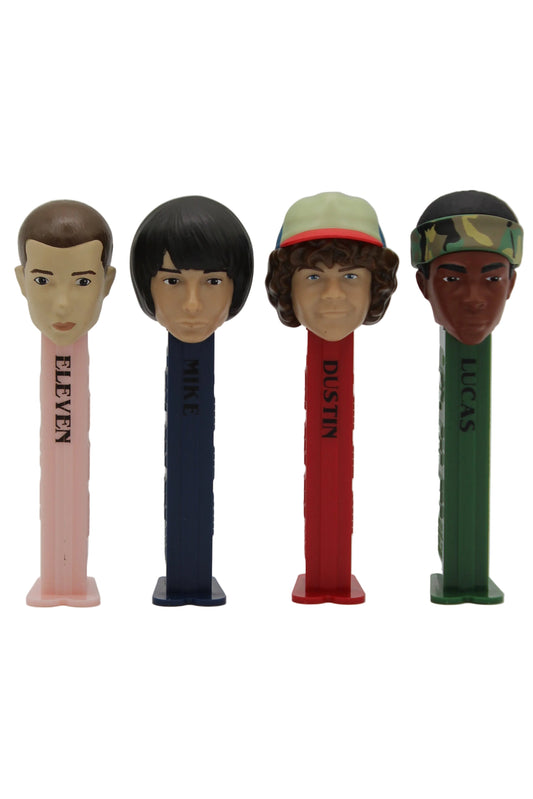Pez Stranger Things, Eleven, Mike, Lucas et Dustin, EN VRAC SEULEMENT 1 SET RESTANT