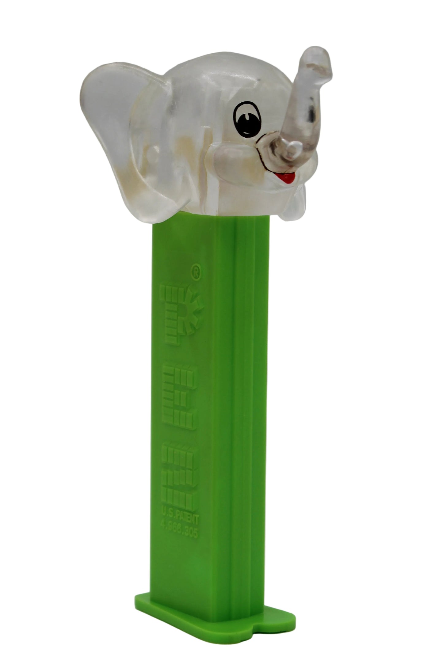 Colorless Crystal Kooky Zoo Elephant Pez, Part of Pez Offer #70, Loose