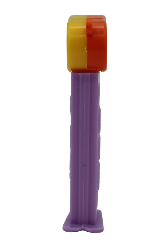 Coach Whistle Pez, Orange & Yellow with Orange Loop on Purple Stem, Loose