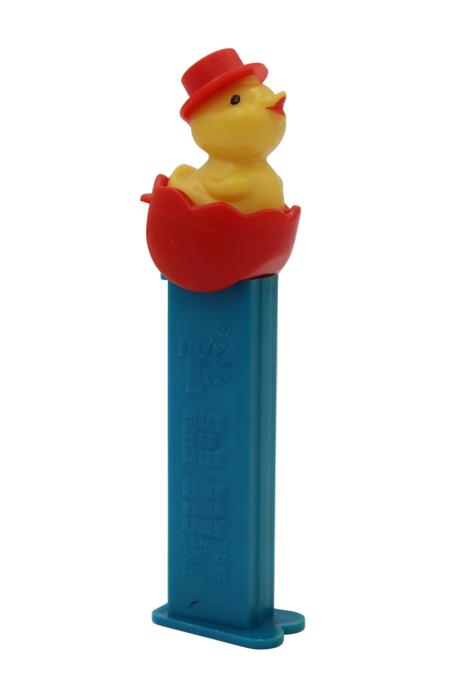 Chick in Egg, Red Wavy Shell on Blue Stem, Hungary 4.9, Loose