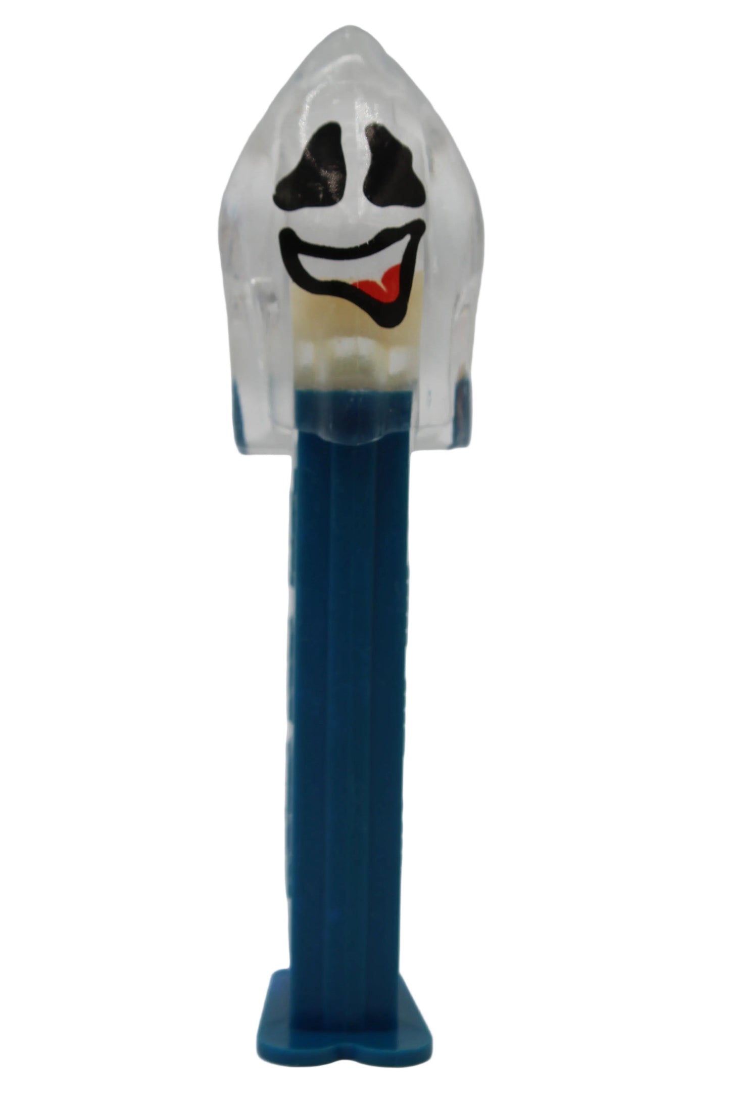 Colorless Crystal Ghost Pez on Blue Stem, Naughty Neil, Part of Pez Offer #72, Loose