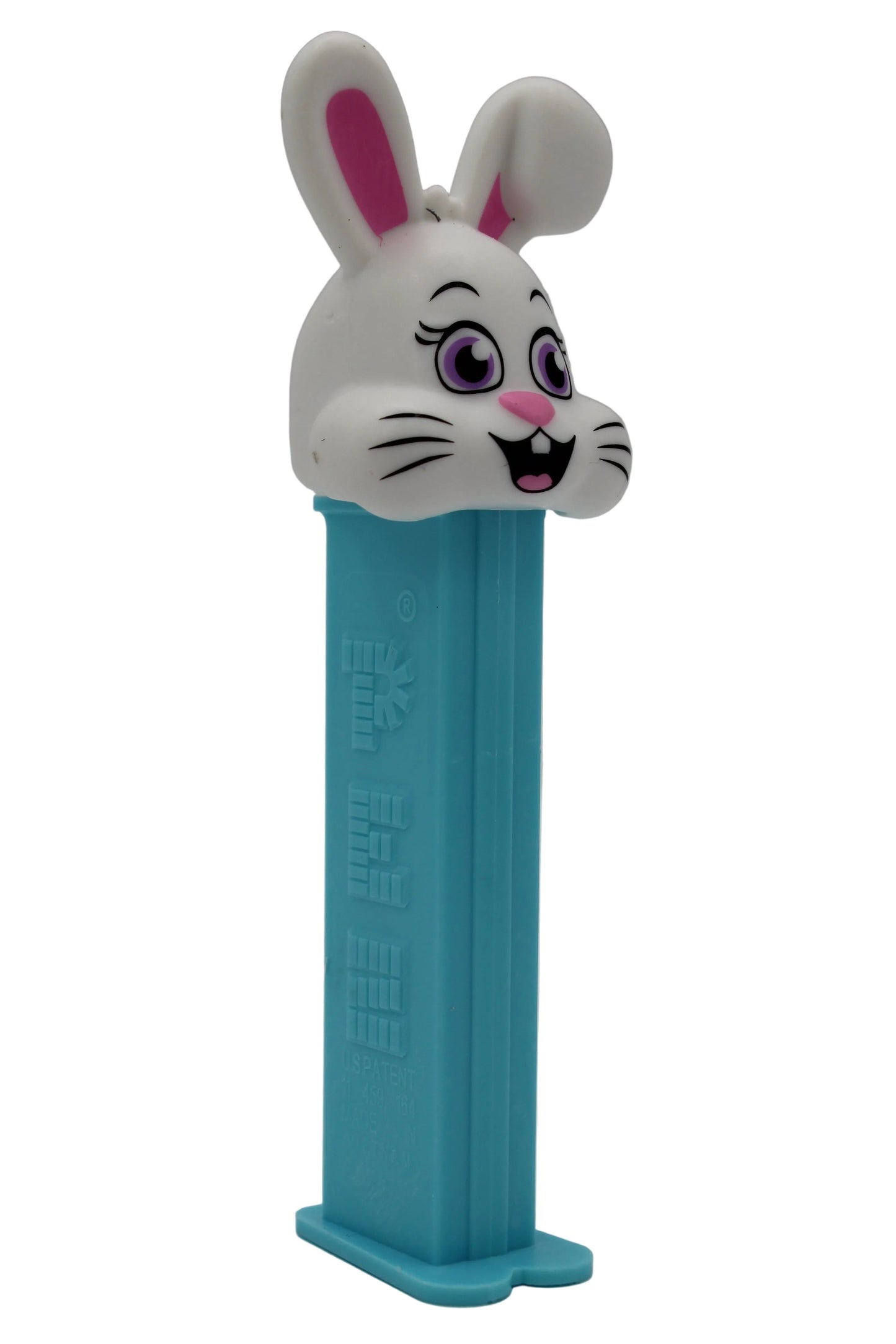 NEW! 2026 Floppy Ear Easter Bunny Pez on Blue Stem, Purple Eyes! Loose or Mint on Card!