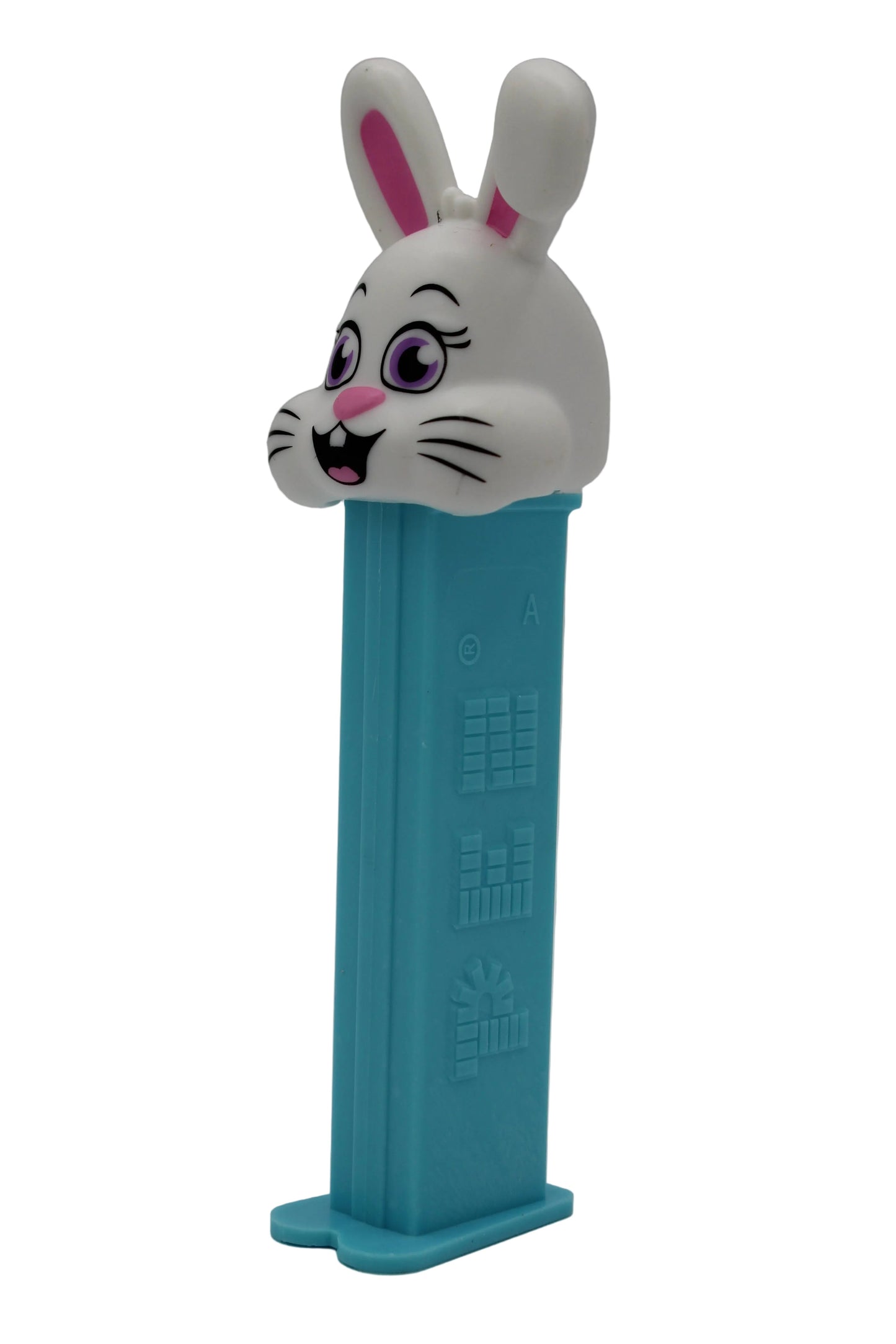 NEW! 2026 Floppy Ear Easter Bunny Pez on Blue Stem, Purple Eyes! Loose or Mint on Card!