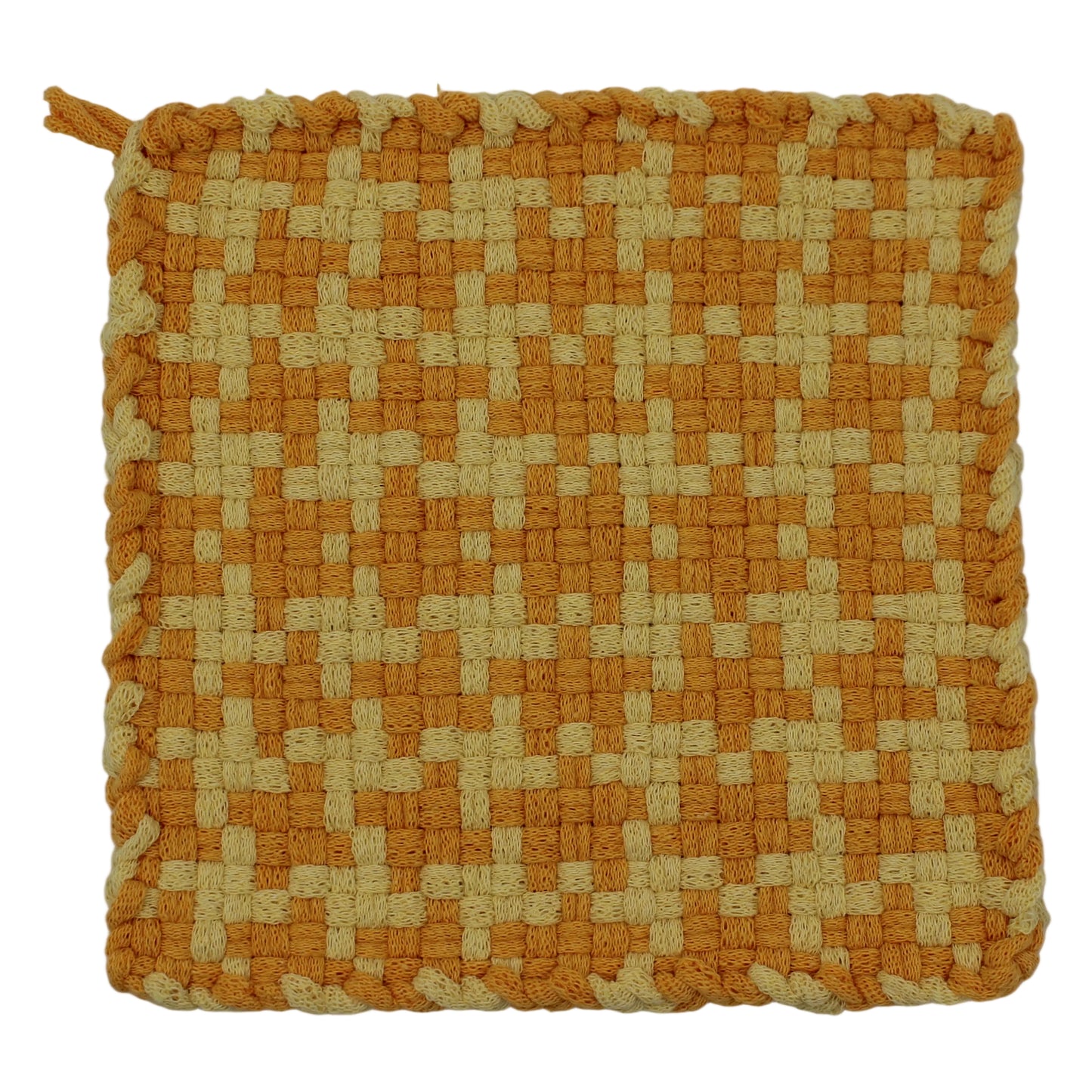 Bi-Color Corn Hand-Woven Potholder, No Ring
