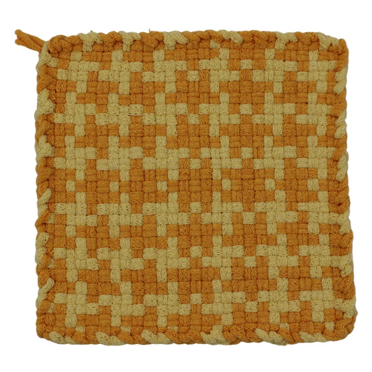 Bi-Color Corn Hand-Woven Potholder, No Ring