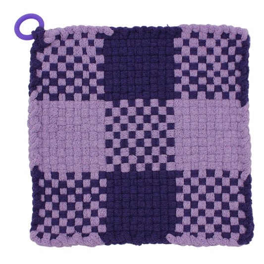 Grape Soda Hand-Woven Potholder, Silicone Ring