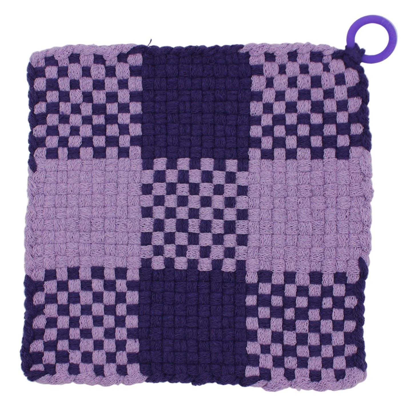 Grape Soda Hand-Woven Potholder, Silicone Ring
