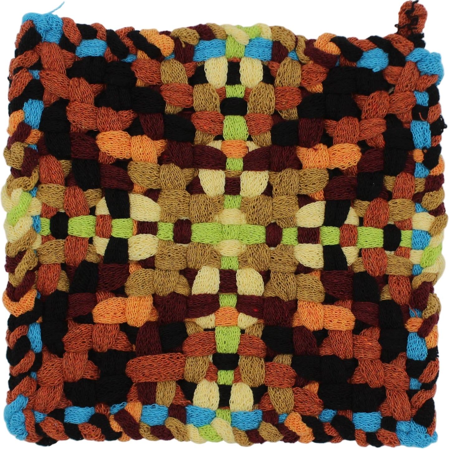 Scottish Bog Hand-Woven Potholder, No Ring