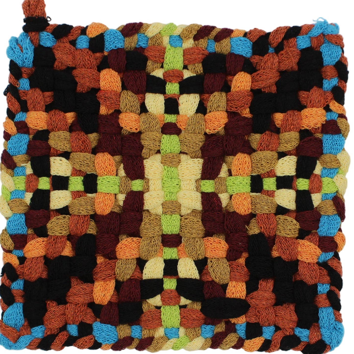 Scottish Bog Hand-Woven Potholder, No Ring