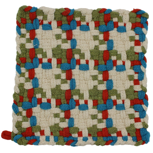 Rust Ranch Hand-Woven Potholder, No Ring