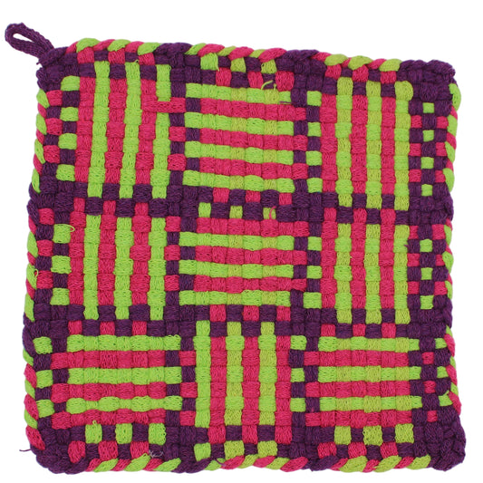 Totally Tubular 80s Hand-Woven Potholder, No Ring