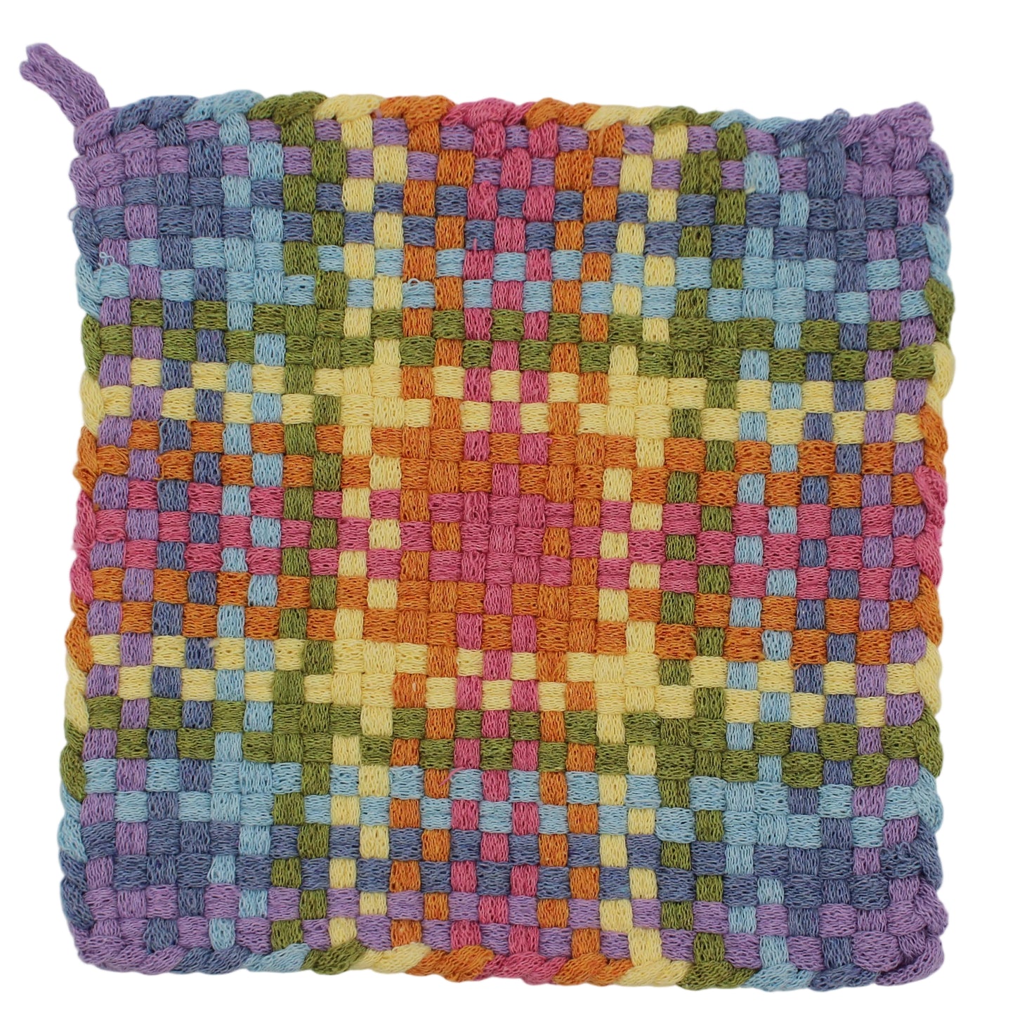 Easter Basket Hand-Woven Potholder, No Ring
