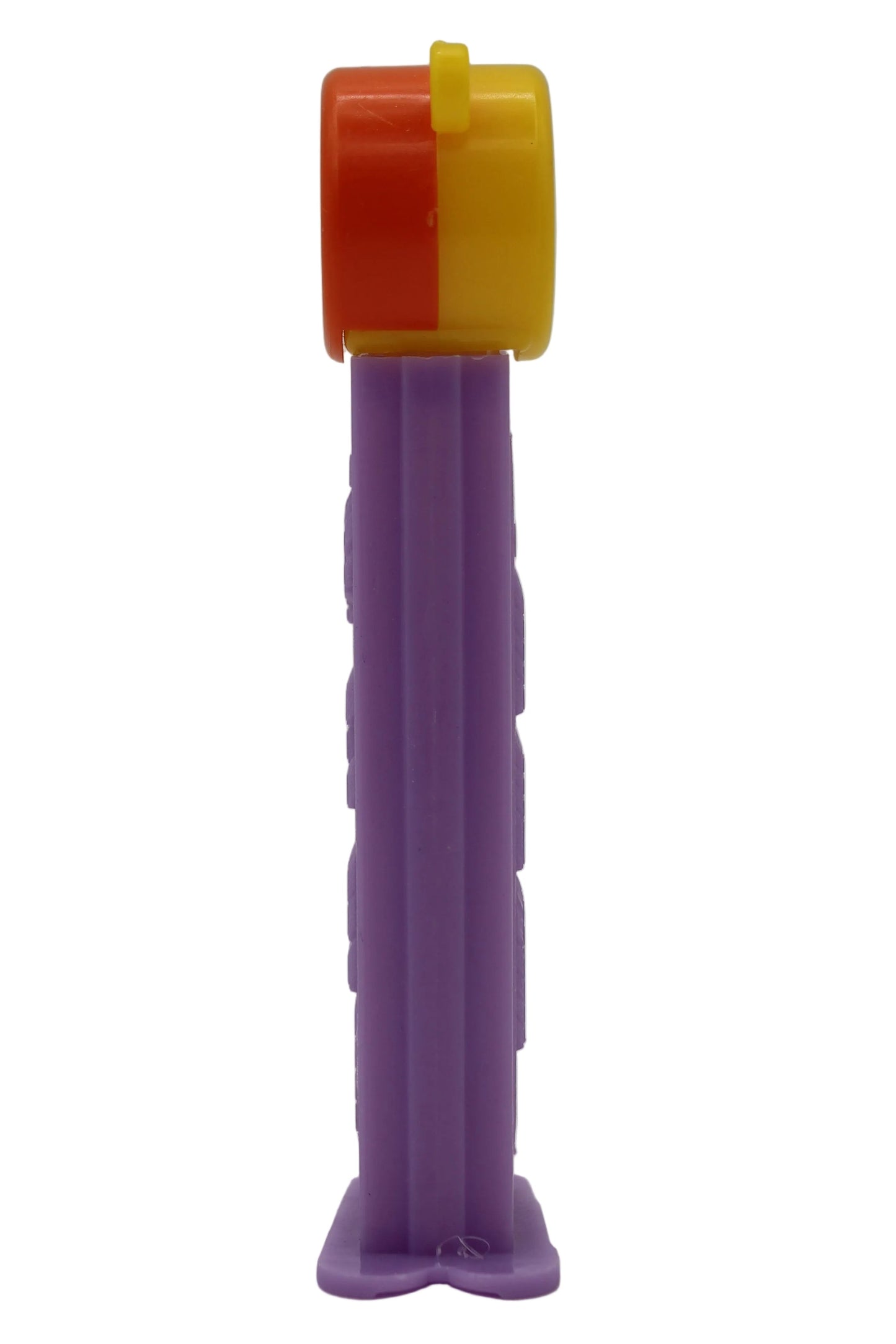 Silbato Pez, naranja y amarillo con asa naranja en tallo morado, suelto