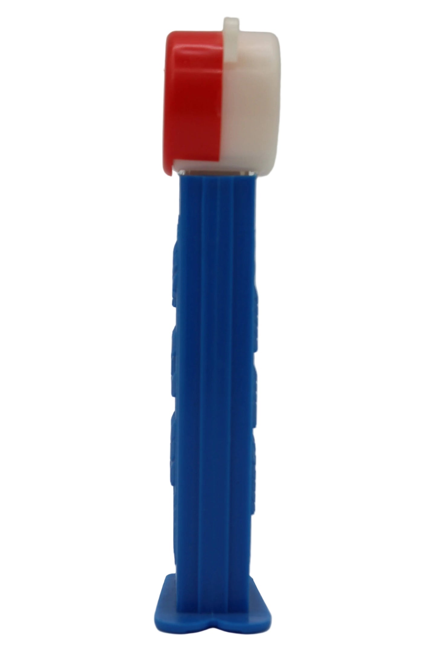 Pez silbato de entrenador, rojo y amarillo con lazo rojo en tallo verde, suelto