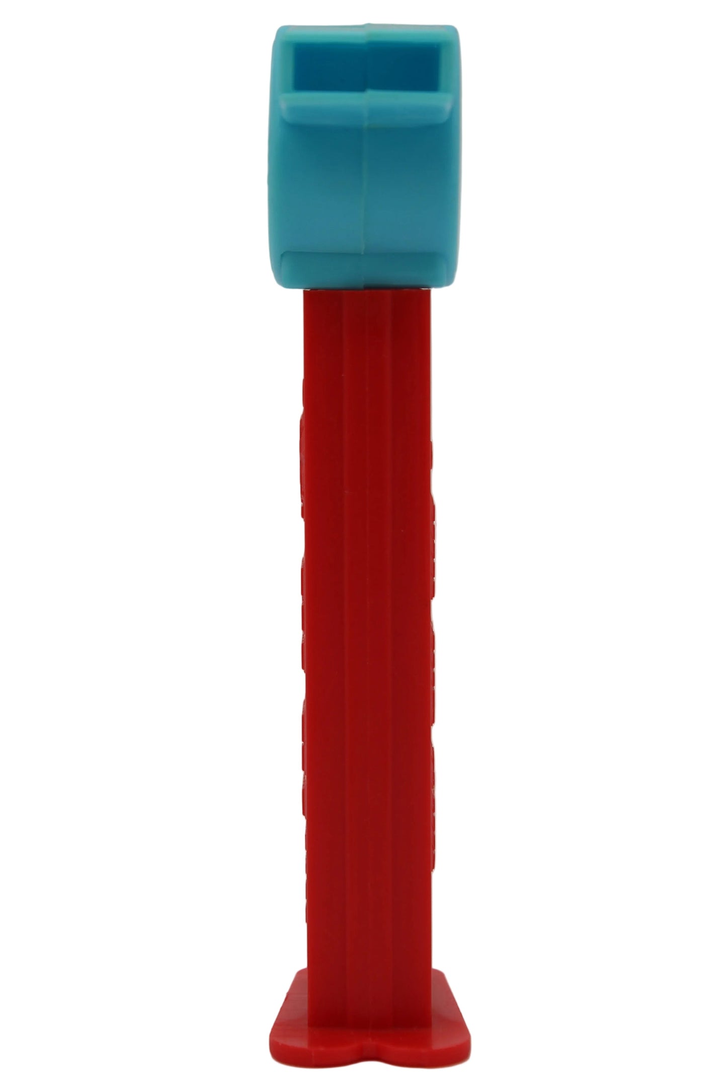 Pez silbato de entrenador, rojo y amarillo con lazo rojo en tallo verde, suelto