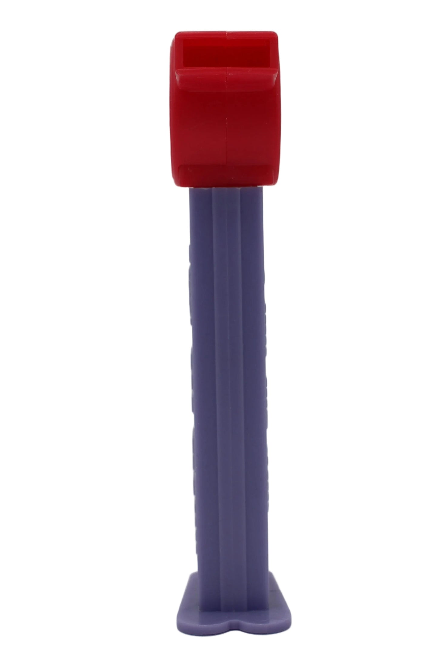 Coach Whistle Pez, Dark Pink with No Loop on Light Purple Stem, 2004 Hungary 4.9, Loose