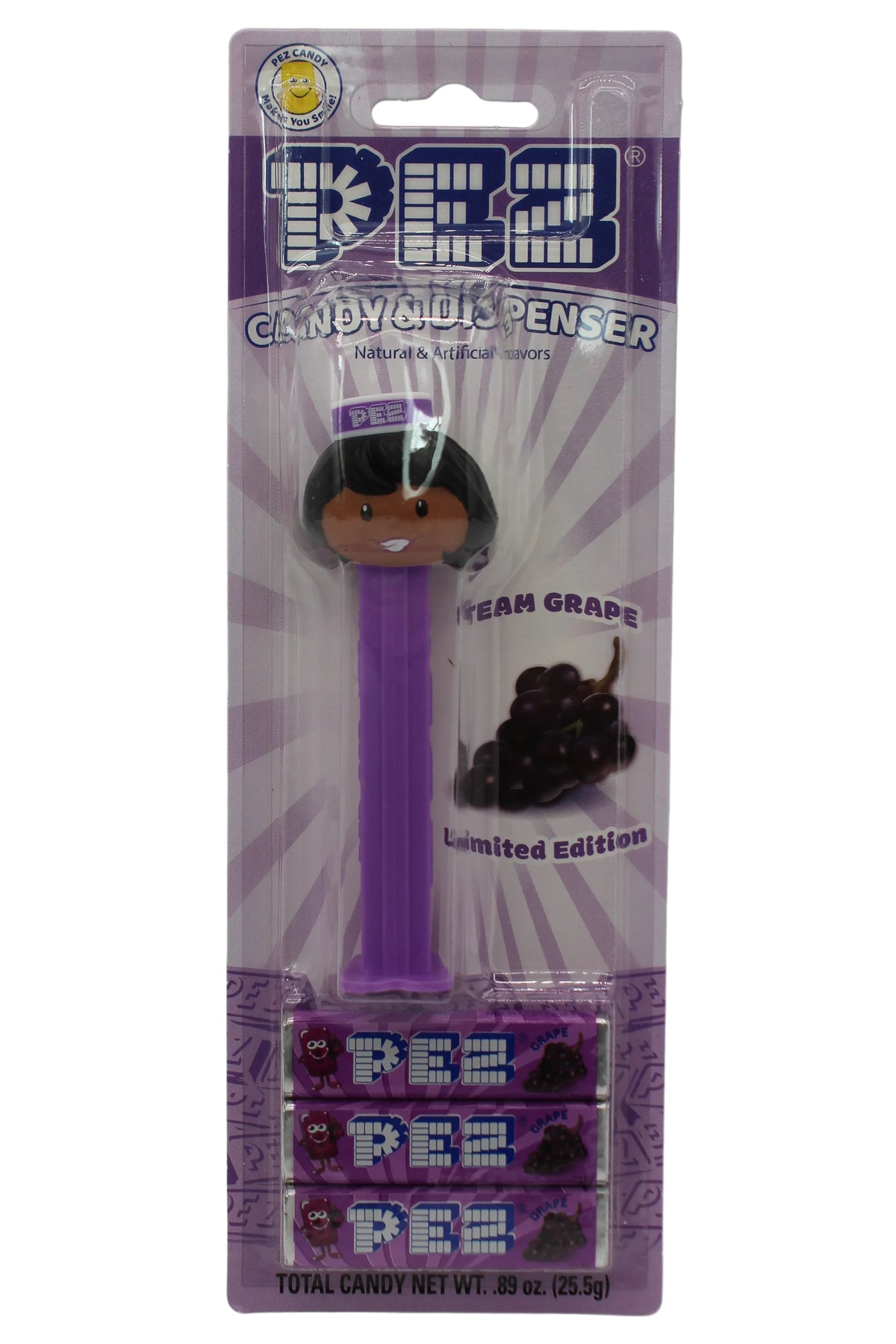 Grape Pez Presenter Girl Pez, Exclusive 2026 Pez, Mint on Card or Loose