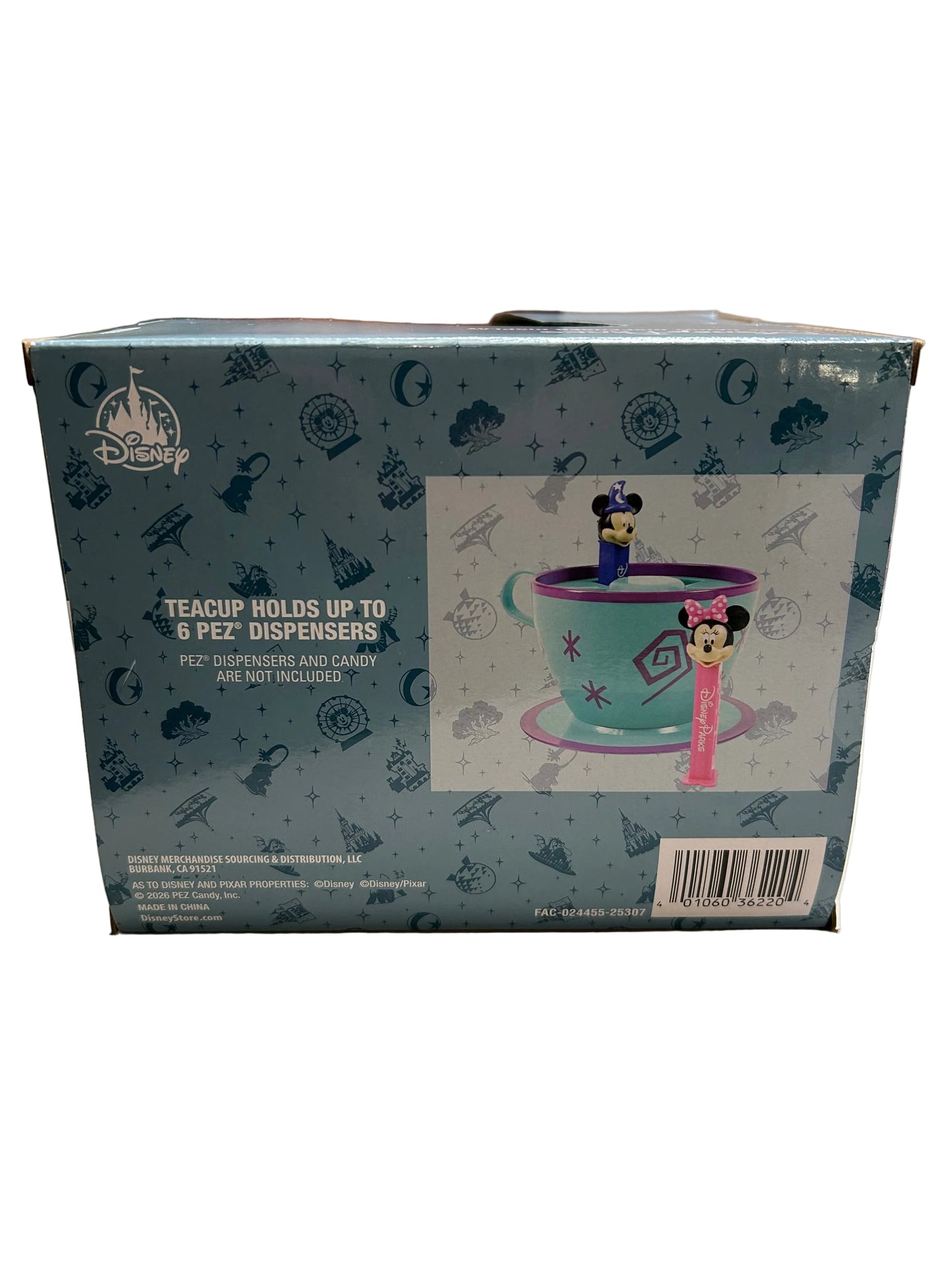 New! 2026 Disney Teacup Pez Candy Dispenser Display, Park Exclusive!
