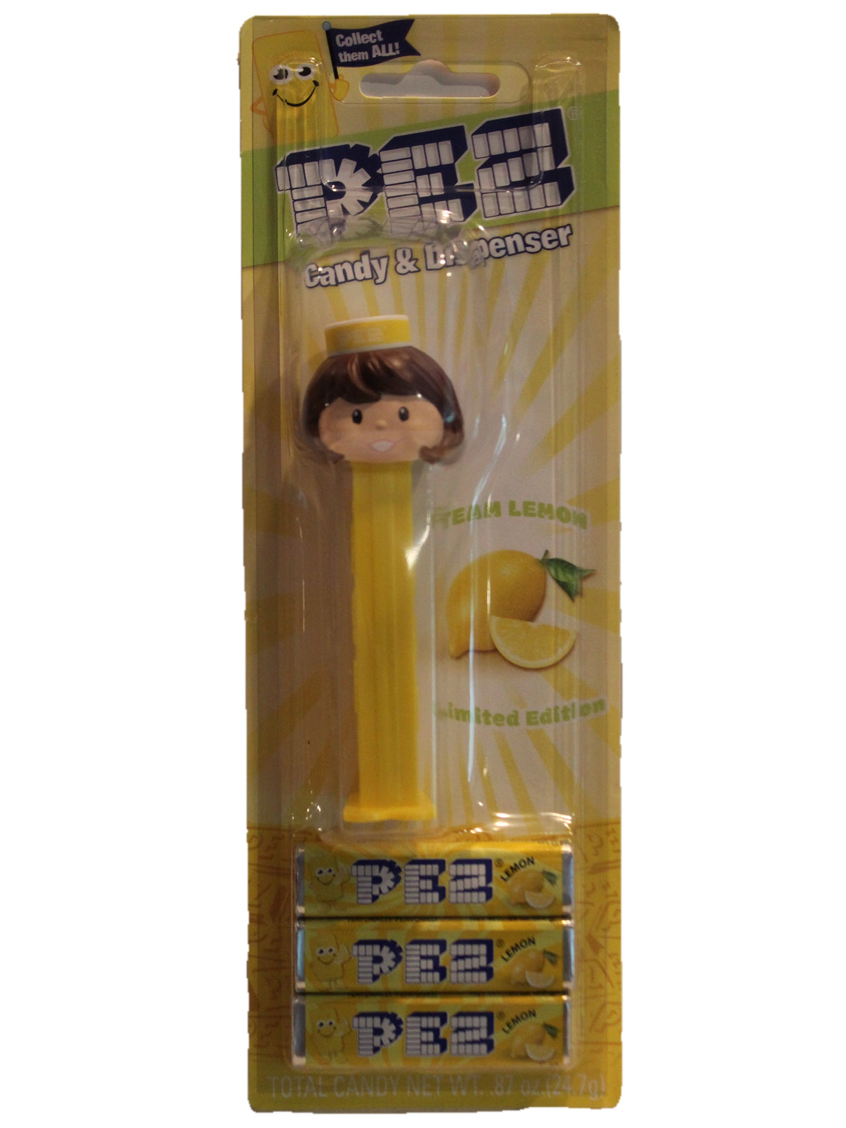 Lemon Pez Presenter Girl Pez, Exclusive 2024 Pez, Mint on Card ...