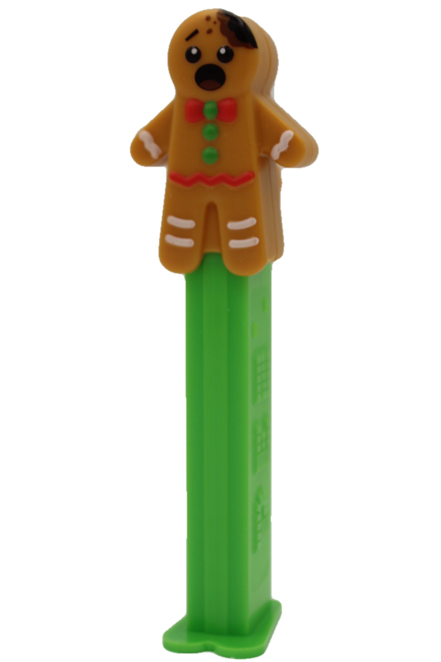 Gingerbread Man Pez, Bite in Head, 2023, Loose