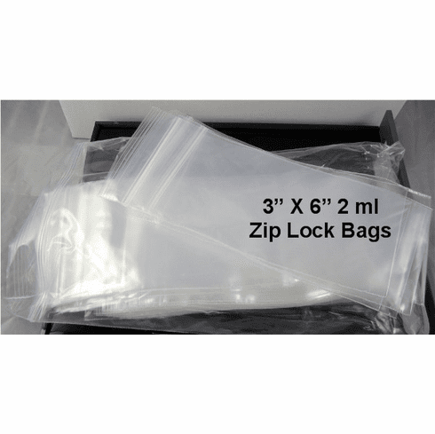 3" X 6" Pez Zip Lock Bags 2 mm - BAG OF 100 - Only $4.99!