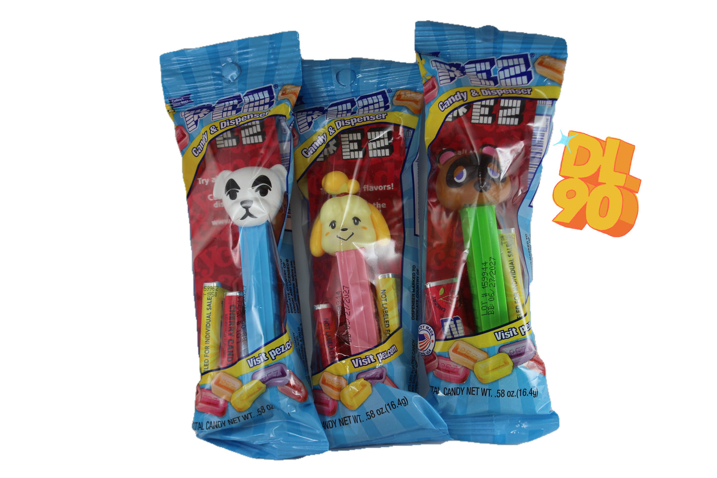 NEW! 2022 Animal Crossing Pez, Set of All 3 Characters Tom Nook, Isabelle & KK Slider, LOOSE, MINT IN BAG or COMBO!