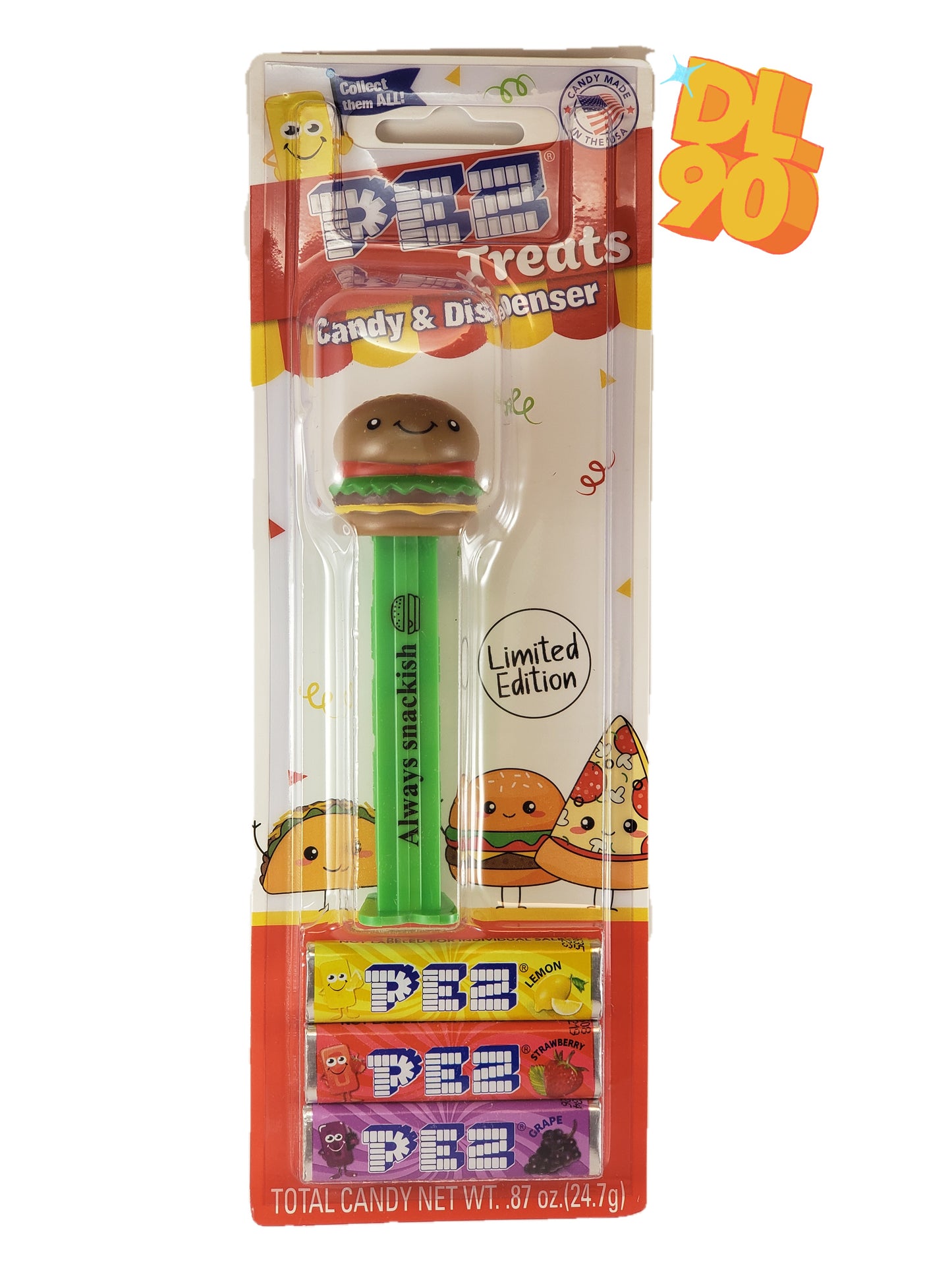 Pez Treats Limited Edition, Pizza, Taco, Burger Limited Edition Pez, Loose or Mint on Card!