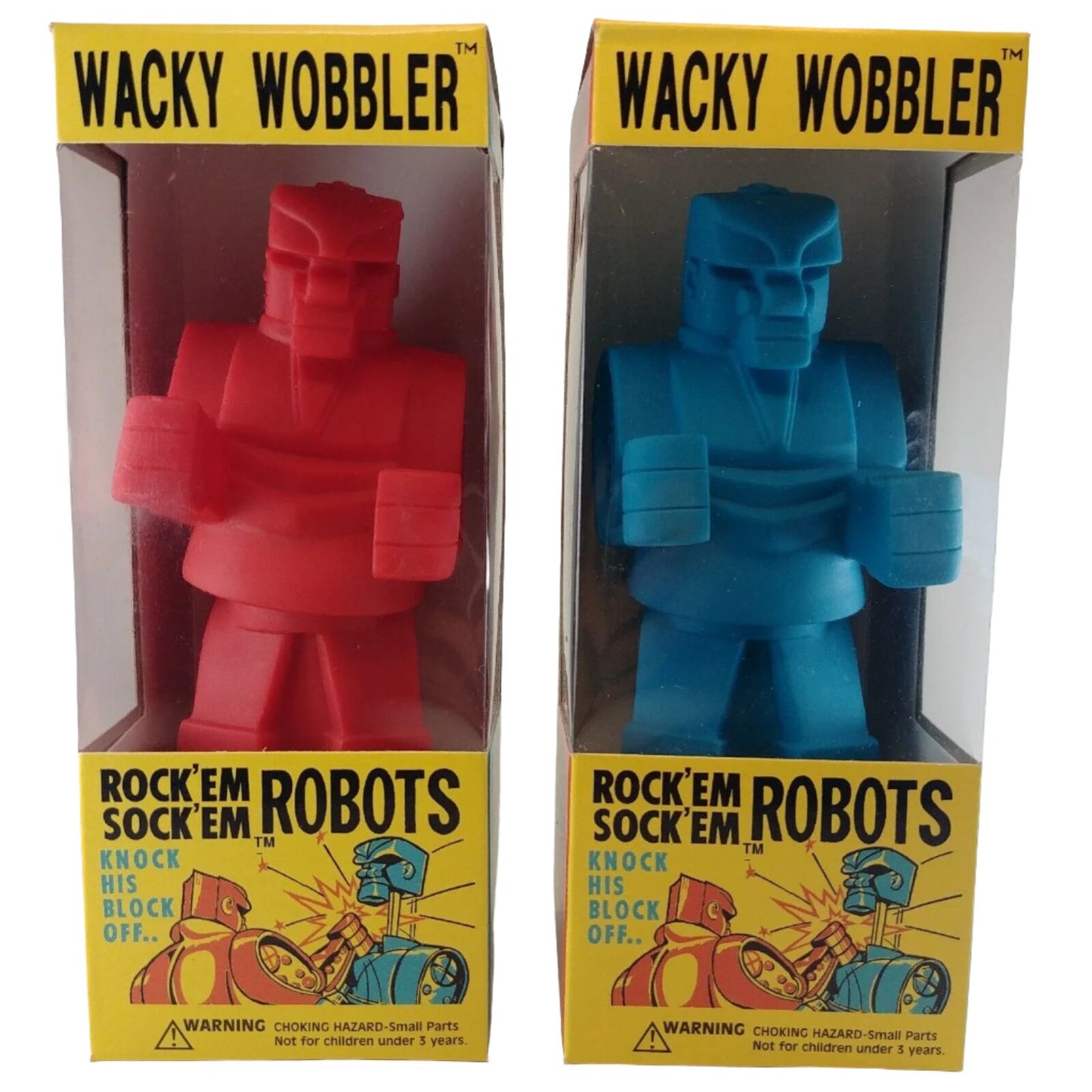 ROCK'EM SOCK'EM Robots Blue & Red Wacky Wobbler Head, Funko