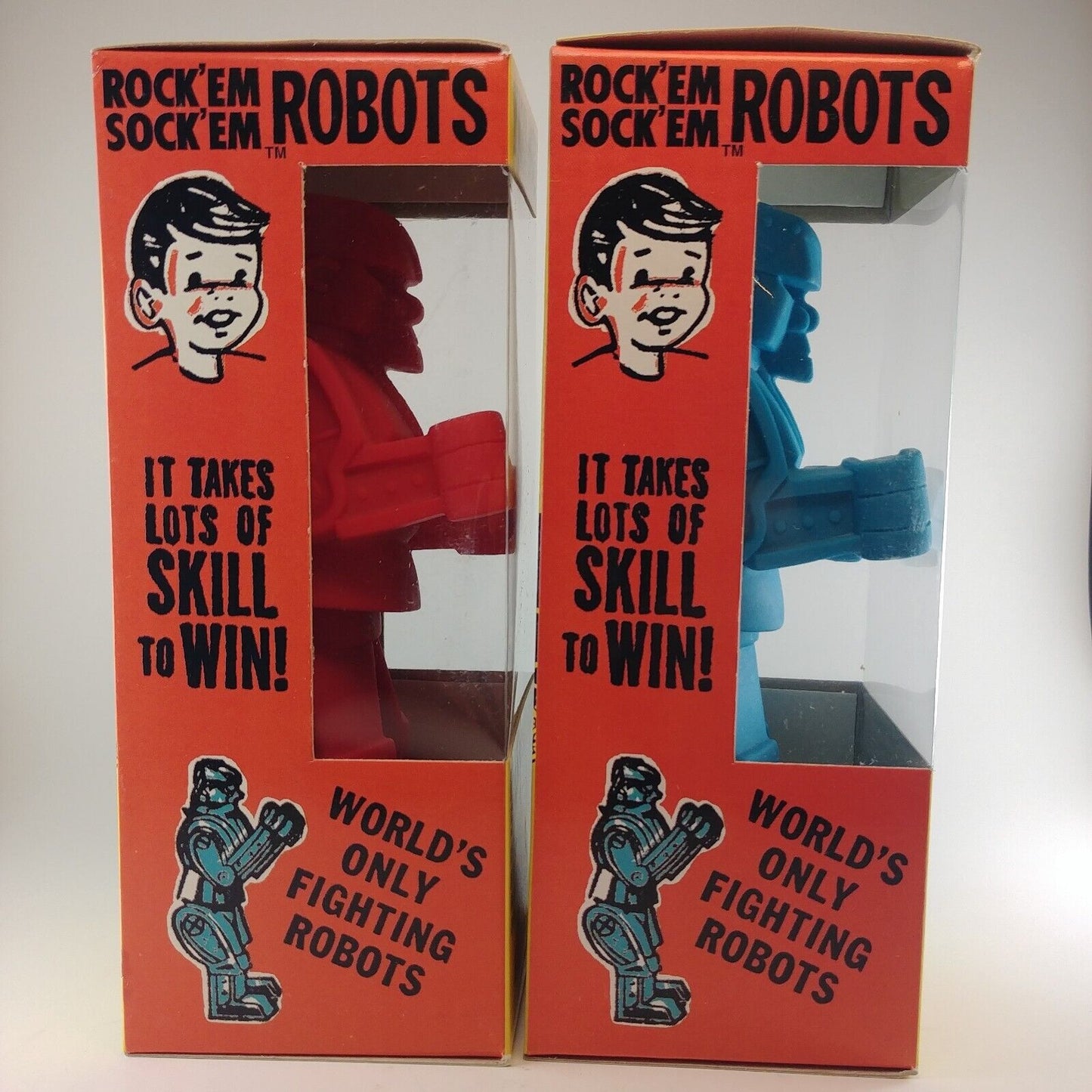 ROCK'EM SOCK'EM Robots Blue & Red Wacky Wobbler Head, Funko