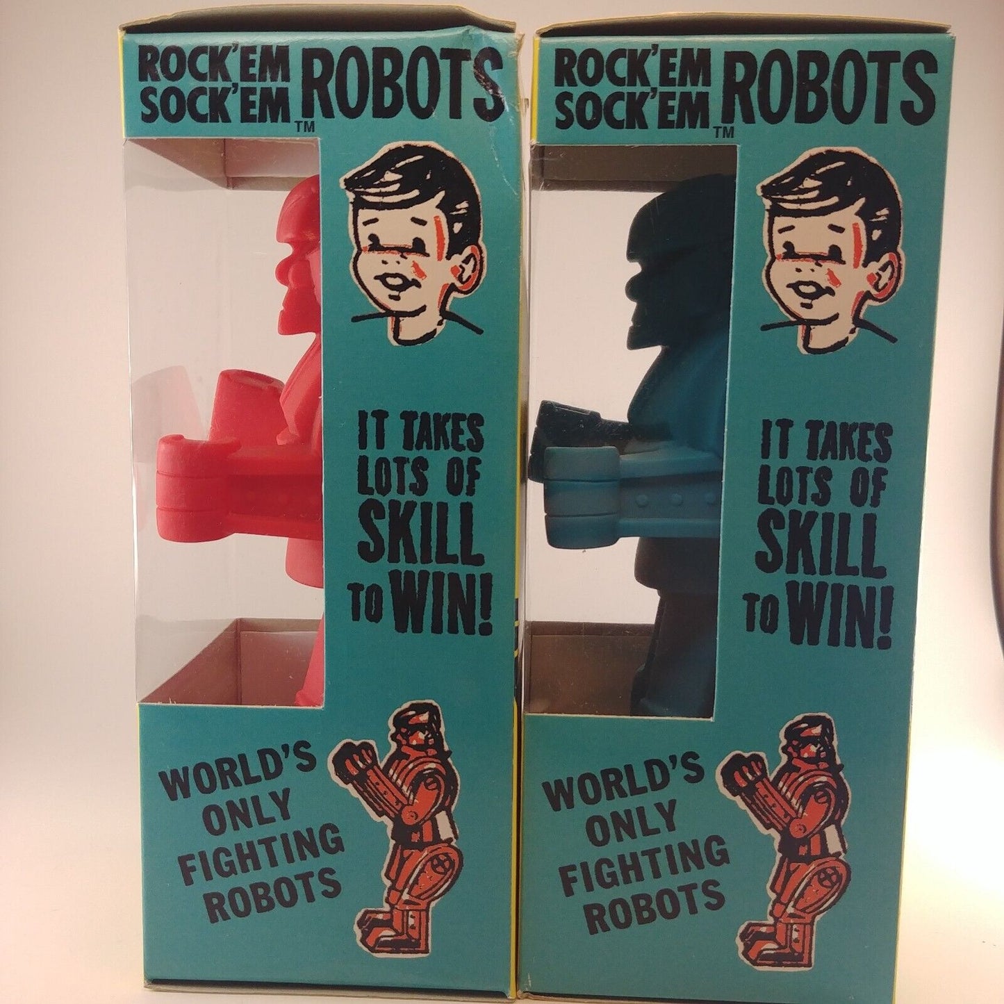 ROCK'EM SOCK'EM Robots Blue & Red Wacky Wobbler Head, Funko