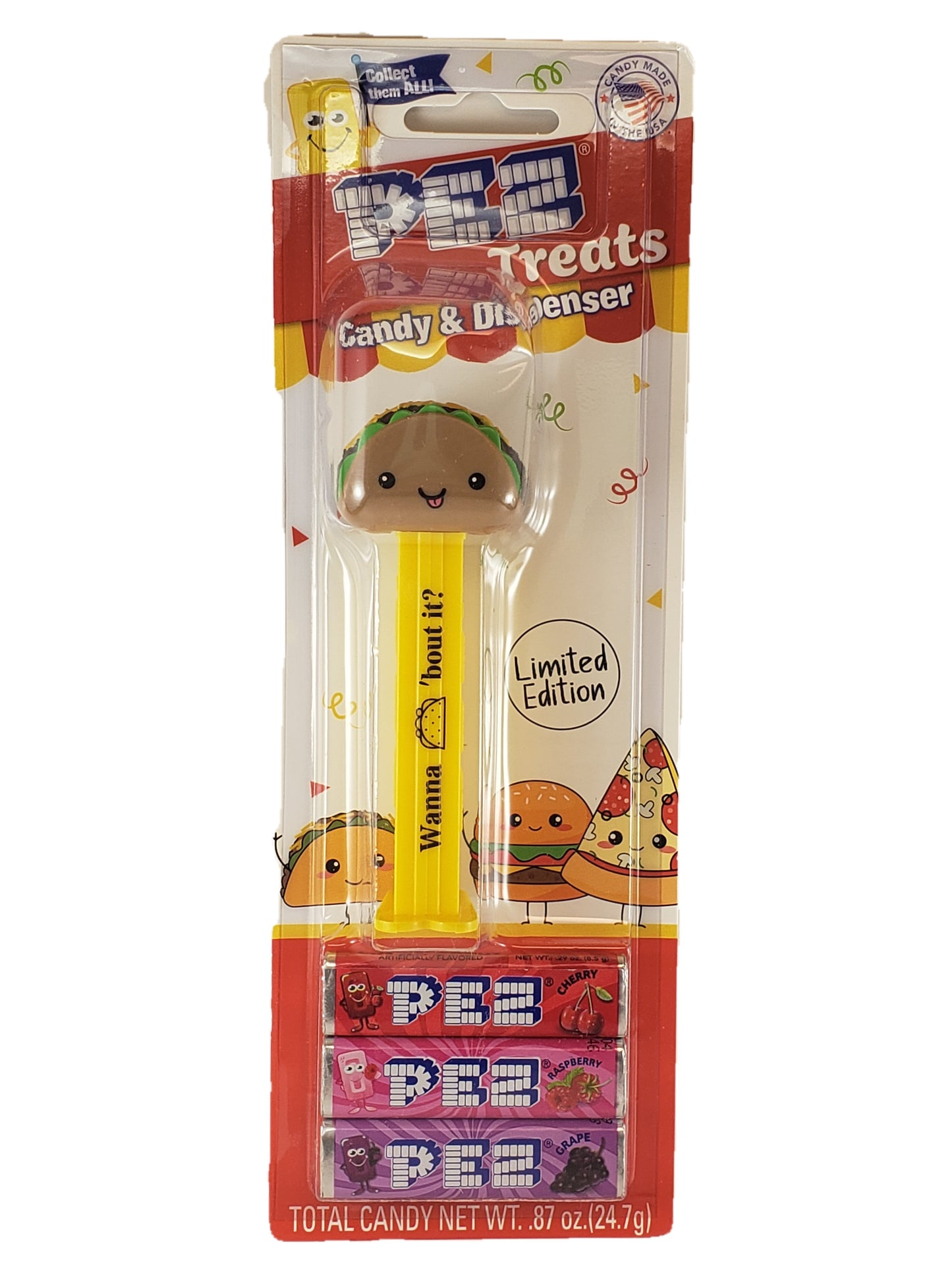 Pez Treats Limited Edition, Pizza, Taco, Burger Limited Edition Pez, Loose or Mint on Card!